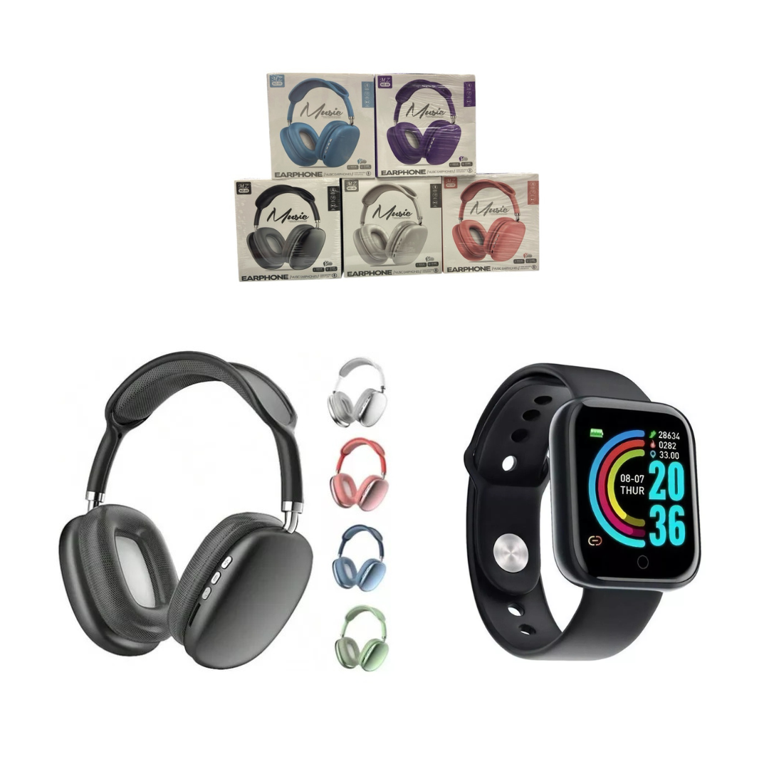 PROMOCIÓN - COMPRA 1 E LLEVA 2 [ 1x DIADEMA P8 + 1x RELOJ Y68]